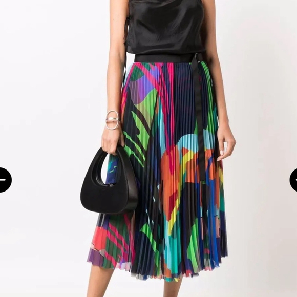 SACAI All-Over Print Pleated Skirt - Picture 3 of 14
